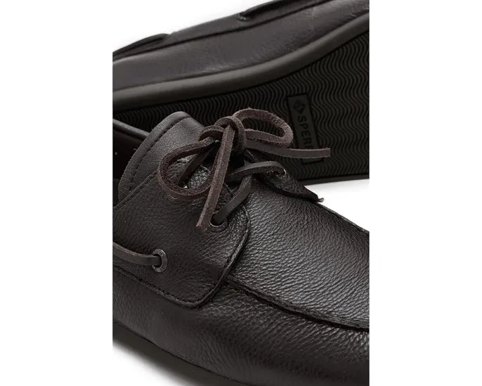 Кроссовки Sperry Slimboat из темно-коричневой кожи с 360° шнуровкой