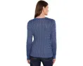 Кардиган Lauren Ralph Lauren с косами из хлопка с вискозой кремовый