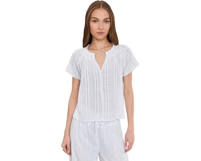 Блуза Splendid Meadow из мягкой ткани с V-образным вырезом и короткими рукавами