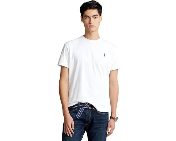 Классическая футболка Polo Ralph Lauren с круглым вырезом и вышитым логотипом