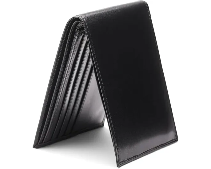 Bosca деловой кошелек с окошком для ID из состаренной кожи