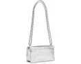 Мини-кроссбоди Kate Spade New York из мятой металлической кожи с цепочкой и клапаном