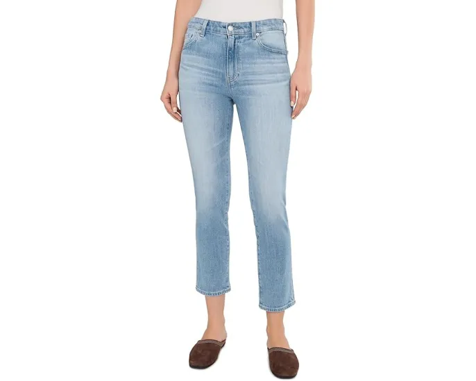 Джинсы Mari Mid-Rise Slim Straight Crop с прямой средней посадкой и укороченными штанинами в цвете Cruiser