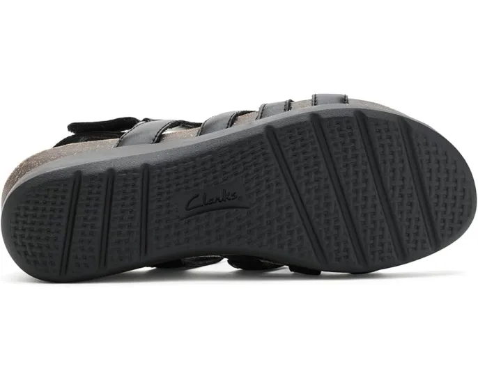 Сандалии Calenne Gracie Clarks на ремешках с клином и стелькой Ultimate Comfort