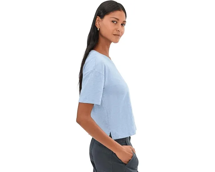 Укороченная футболка Mod-o-doc с квадратным силуэтом и круглым вырезом