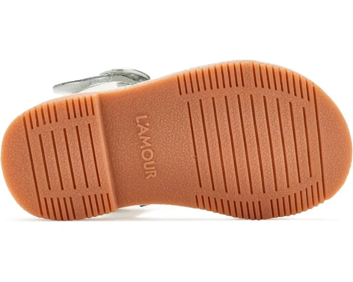 Сандалии L'Amour Shoes Kids Janie с открытым носком и бантом