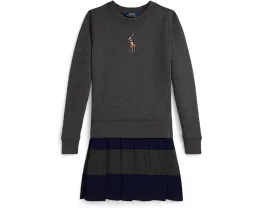 Платье-худи Big Pony из флиса Polo Ralph Lauren Kids для старших детей