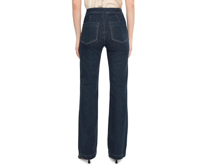 Брюки Paige Stevie Bootcut с расклешённым низом и высокой посадкой в цвете Ballast