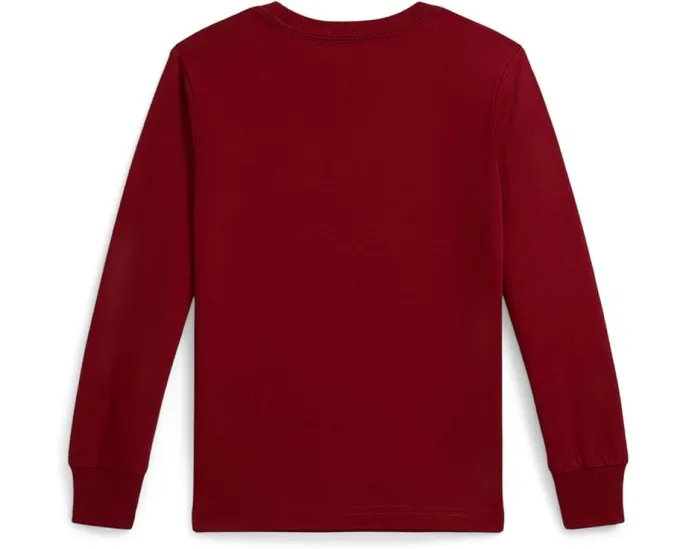 Футболка с длинным рукавом и логотипом из хлопка Polo Ralph Lauren Kids для малышей и детей