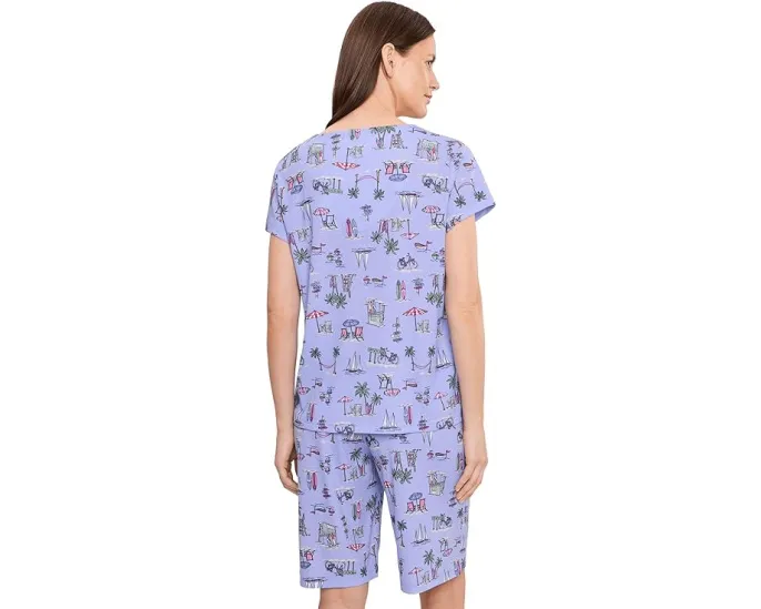 Пижамный набор V-Neck Tee и шорты Bermuda от Karen Neuburger