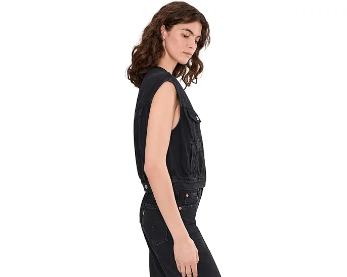 Levi's Premium безворотниковый жилет Collarless Shrunken 90s из хлопка и TENCEL Lyocell
