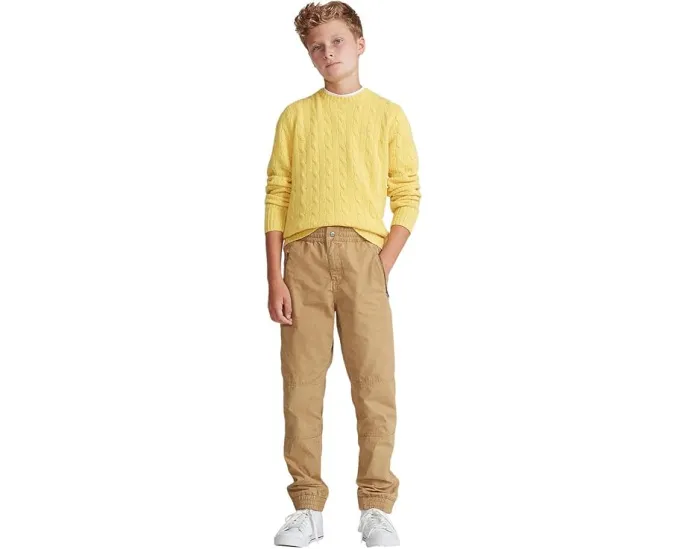 Джоггеры Polo Ralph Lauren Kids из хлопкового поплина для старших детей с эластичным поясом