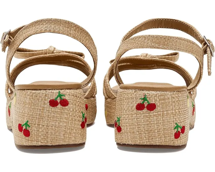 Детские сандалии Steve Madden Magenta на платформе с плетеными бретелями и вышивкой