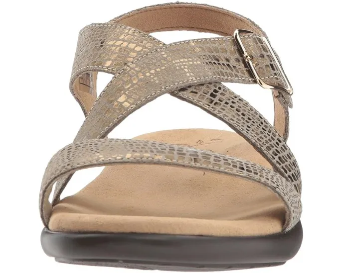 Сандалии SAS Laguna с тисненой кожей и регулируемой пряжкой