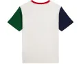 Хлопковая футболка Polo Ralph Lauren Kids с логотипом и цветными блоками для детей постарше