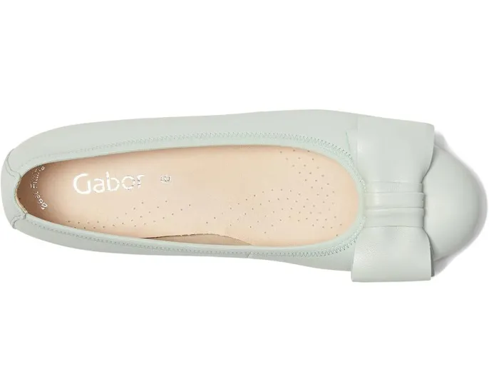 Gabor 64.125 балетки с бантом и мягкой стелькой из нубука