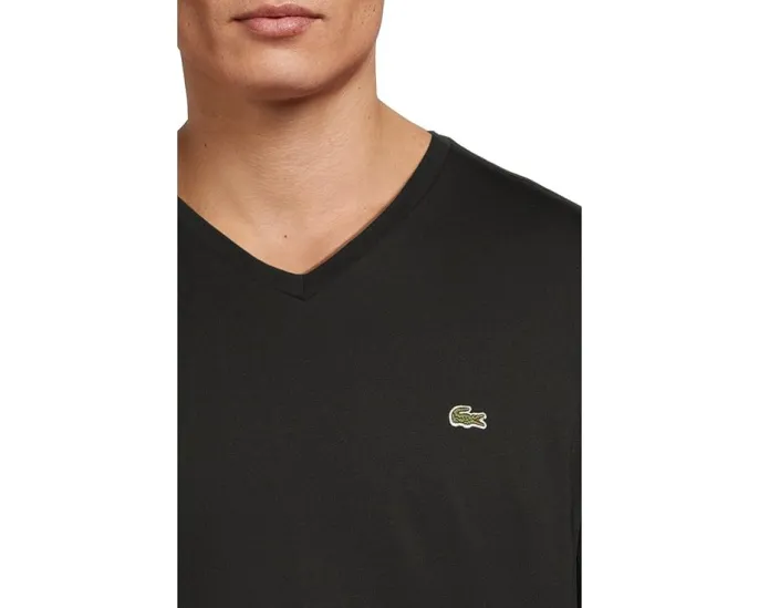 Футболка Long Sleeve Pima Jersey V-Neck T-Shirt от Lacoste с длинным рукавом