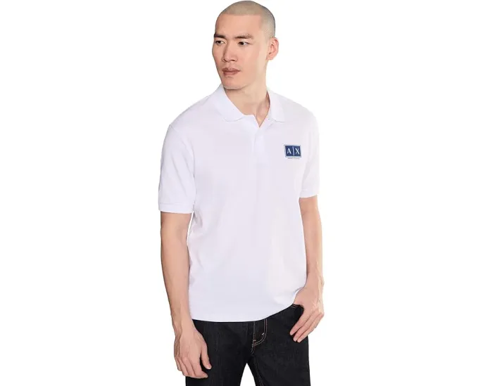 Поло Armani Exchange с блочным логотипом