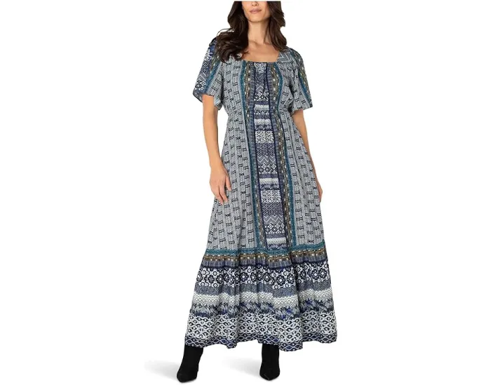 Liverpool Los Angeles макси-платье с квадратным вырезом и рукавами 3/4