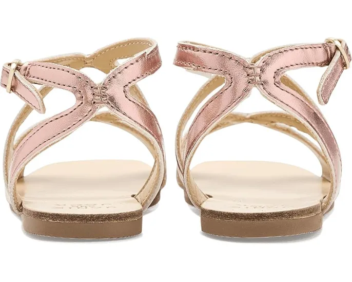 Металлические сандалии Janie and Jack с квадратным носком и регулируемой застежкой