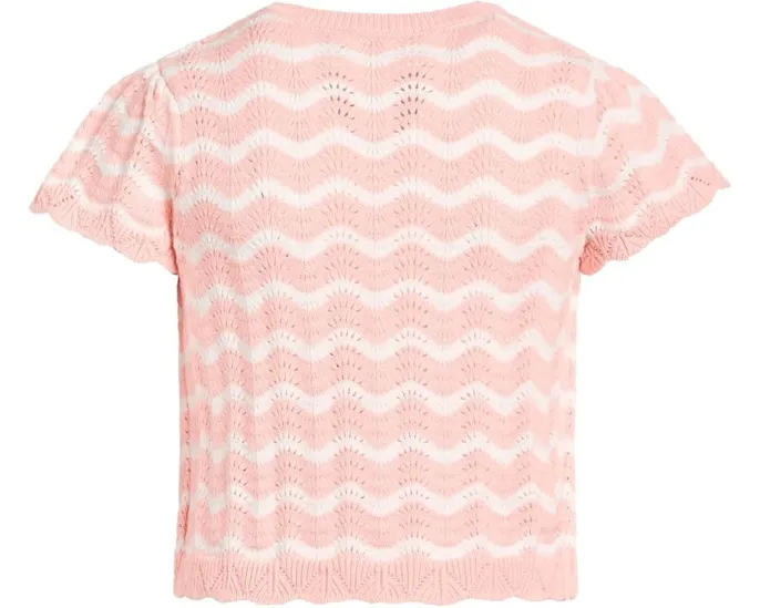 Топ Janie and Jack с вязаным крючком узором и зубчатым краем