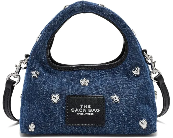 Микро сумка кроссбоди Mini Icon Stud Denim Micro с заклепками Marc Jacobs