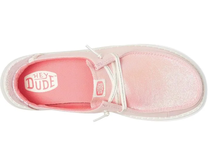 Детские слипоны Hey Dude Kids Wendy Dazzling с блестками и хлопковой подкладкой