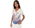 Футболка любимая The Janie Favorite Button Neck Tee от Johnny Was