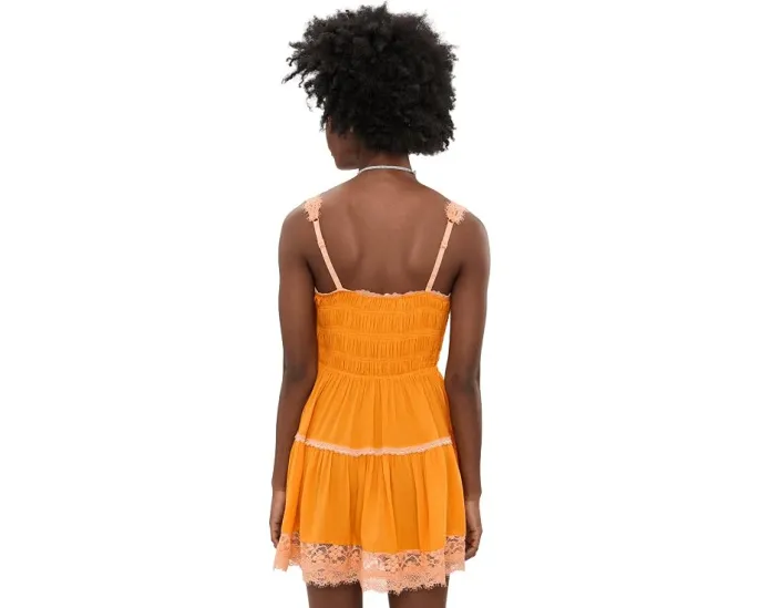 Мини-платье So In Love Mini Slip из легкой ткани с кружевом Free People