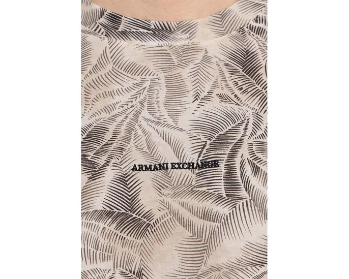Футболка Armani Exchange с принтом Leaf Allover из хлопка