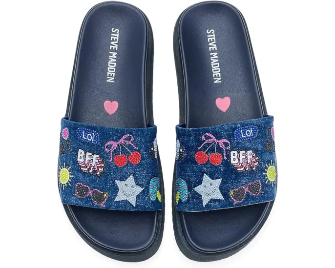 Детские сандалии Steve Madden Fifii с вышитыми аппликациями и удобной стелькой