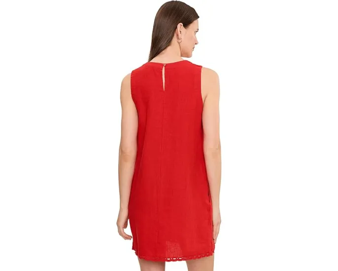 Мини-платье Embroidered Shift Madewell из 100% льна с вышивкой