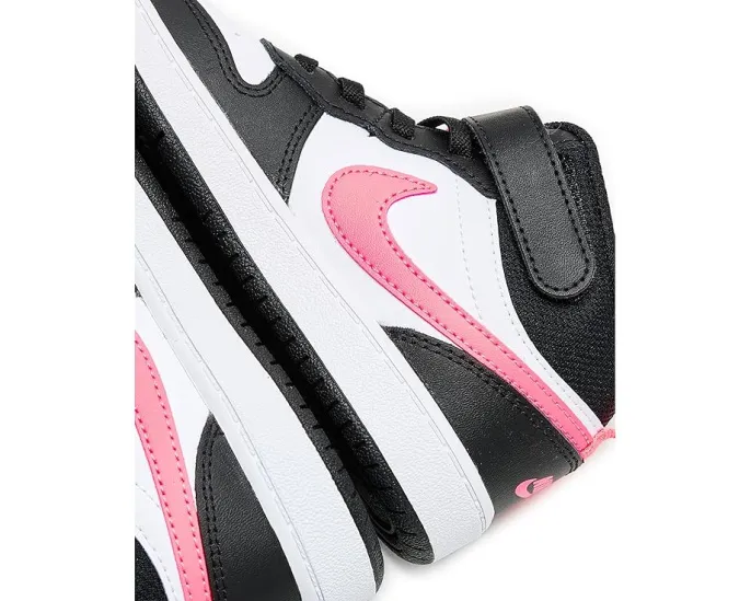 Детские кроссовки Nike Court Borough Mid 2 с застежкой на липучке из кожи