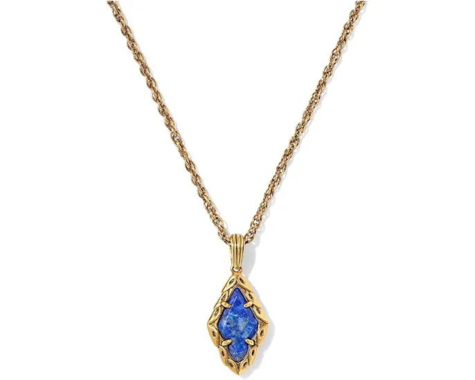 Короткое колье Adeline с подвеской от Kendra Scott из позолоченной латуни