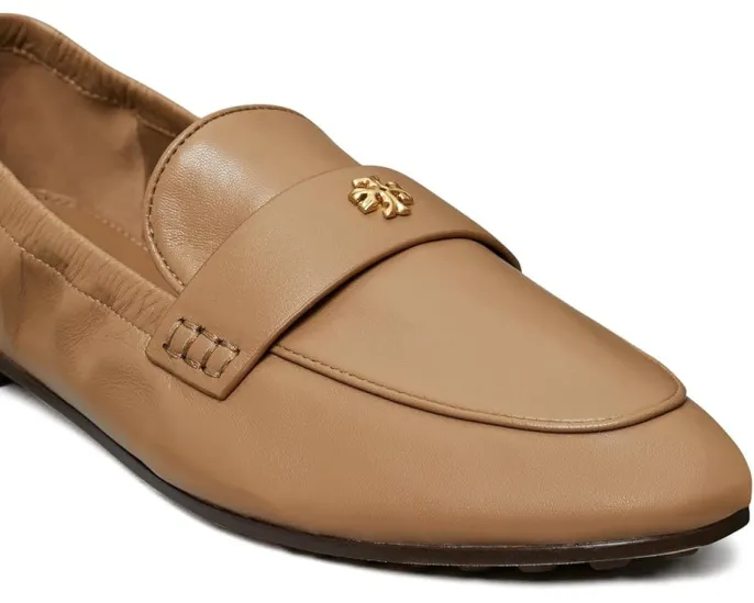 Лоферы Tory Burch Ballet из замши с деталью Double T