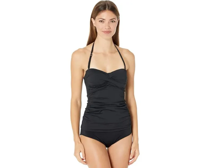 Бандо купальник Anne Cole Twist Front с эффектным драпированием