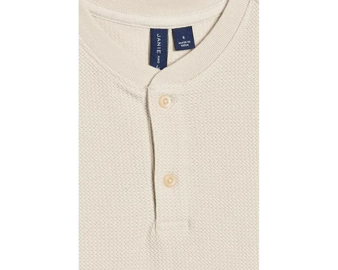Футболка поло Striped Henley от Janie and Jack со свободным кроем