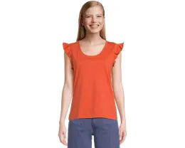 Футболка Rufflita с воланами на рукавах из ткани Tencel от Toad&Co