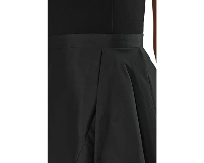 Платье миди Crepe Combo Taffeta с асимметричным подолом от Adrianna Papell