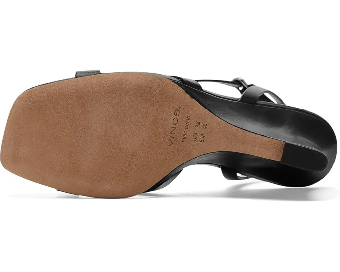 Сандалии Vince Parma на клиновидном каблуке с перекрестными ремешками