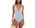 Купальник цельный Mala с кольцом и халтером от Seafolly на завязках
