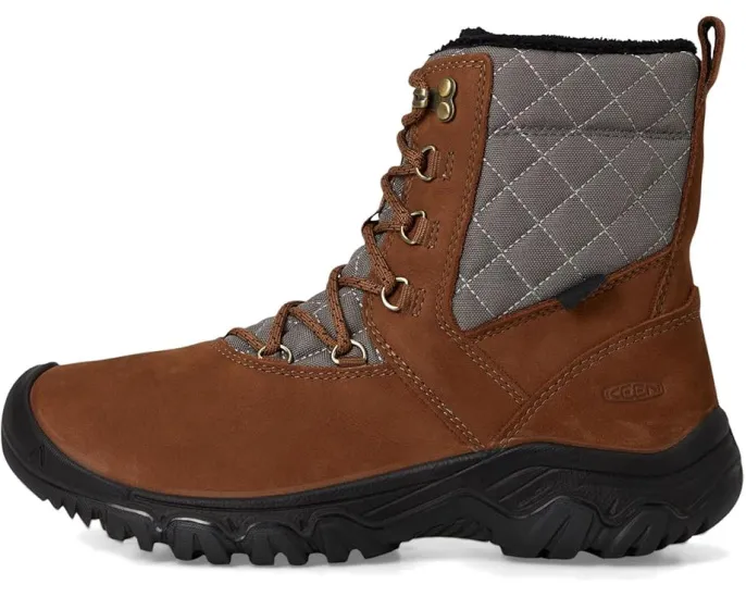 Утепленные водонепроницаемые зимние ботинки KEEN Greta 2 с кожаным верхом и стеганым воротником