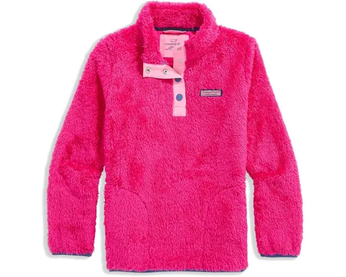 Толстовка Teddy с планкой на кнопках для детей из мягкого флиса Vineyard Vines Kids