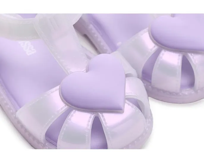 Mini Melissa Сандалии Hip Heart Ballerina для малышей с липучкой и водонепроницаемым ПВХ