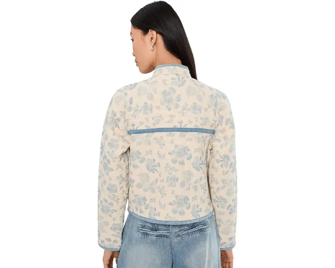 Стеганая куртка Love Song Floral Quilted Jacket с цветочным принтом на молнии