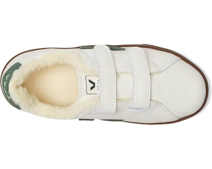 Детские кроссовки VEJA Small Esplar с кожаным верхом и застежкой на липучке