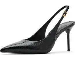 Туфли Schutz Paola на шпильке с крокодиловым принтом и острым носком