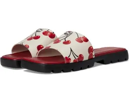 Сандалии Florence с вишневым принтом от COACH из кожи на подошве EVA