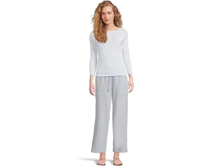 Футболка Lilla P Striped 3/4 Sleeve Boatneck с полосатым узором