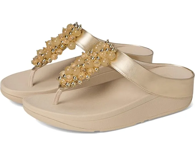 Сандалии FitFlop Fino с декоративными бусинами и удобной стелькой